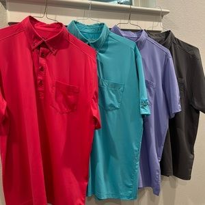 Men’s golf bundle- retired G-MAC golf shirts- sz large EUC, 2 with course logos